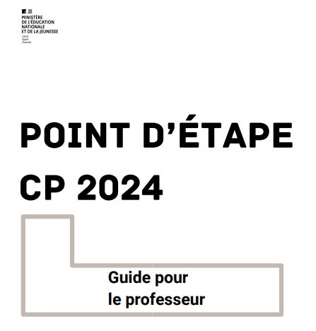évaluation CP point d'étape 2024 guide professeur