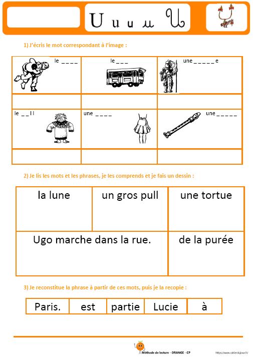5-le-son-U-lecture-écriture-ORANGE-niveau 2-2024-image1