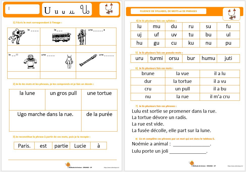5-le-son-U-lecture-écriture-ORANGE-niveau 2-2024-image1
