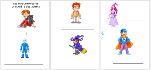 Planète des alphas-5 personnages-cahier-élève-CP-ORANGE